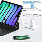iPhone Fast Charger,[MFi Certified]2Packs 20W Dual Port PD/QC3.0 USB C Wall Charger with 6FT USB C to Lightning Cable Data Sync Cord For Apple iPhone 14 13 12 11 Pro Max X Xr Xs Max 8Plus, AirPods Pro