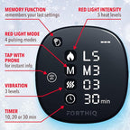 FORTHiQ RED+ Knee Brace with Heat and Red Light Therapy, Knee Massager with 5 Intensity Levels, 52 Red & Infrared Lights, Cordless, Adjustable for Knees, Elbows & Shoulders, FSA-HSA Eligible, 2 Pieces