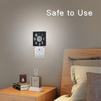 Smoaffly Moon Phases Night Light Plug-in LED Nightlights Auto Sensor Night Lamp Dusk-to-Dawn Lamp Home Decor for Nursery Children Girls Boys