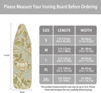 ZCFYGDX William Morris Prints Ironing Board Cover Easy Install St&ard Size with Elastic Edge 3 Bottom Nylon Buckle Straps Breathable Ironing Decor Suitable for Wide Ironing Board House Decor Size-M