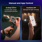 SmallRig RC 60C RGB LED Video Light, 3400mAh Battery 45min Runtime, APP Control, Potable Palm-Sized Continuous Output Lighting 2500-10000K, for Photography/Video/Studio, Powerbank Clamp Edition