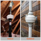 MIDCVFRUN 4 inch Radon Fan, 2 speed 260/188CFM Radon Mitigation System Quickly Mitigate Radon Quiet and Energy Efficient IP67 Waterproof Indoor Outdoor Installation