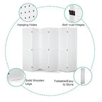 Babion 6 Panel Pegboard Display, Freestanding Folding Privacy Screens for Craft Shows (White)