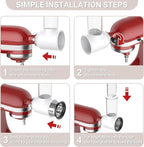 Cofun Slicer Shredder Attachment for Kitchenaid Stand Mixer, Cheese Grater Attachment, Food Slicer Salad Maker for Kitchen aid Mixer Accessories and Attachments with 3 Blades