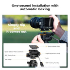 K&F CONCEPT Camera Tripod, 75" Lightweight Portable Travel Outdoor DSLR Tripods for Camera Phone Video Recording Tripod Stand, Cellphone Clip for Smartphone Live Streaming Vlog (Bronze Gold, 75'')