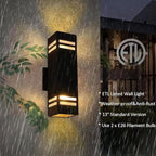 iYogaled Dusk to Dawn Outdoor Wall Lights Fixture – ETL Listed, Aluminum Waterproof Wall Mount Square Design- Modern Exterior Lighting Outdoor Wall Sconce for Porch, Patio, Front Door