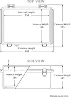 Gratury Junction Box, IP67 Waterproof Plastic Enclosure for Electrical Project, Hinged Grey Cover, Includes Mounting Plate and Wall Bracket (Transparent Cover, 11.4"×7.5"×5.5")