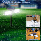 EMANER Outdoor Motion Lights Solar Powered, Solar Flood Lights, Stay On or Motion On/Off 3-Mode, Dusk to Dawn Security Solar Light, Cordless Landscape Spotlights for Path Yard Walkway, 4-Pack