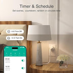 GHome Smart Plug, WiFi Smart Plugs Work with Alexa and Google Home, Smart Outlet Timer with APP Remote Control, 2.4GHz Wi-Fi Only, No Hub Required, ETL FCC Listed