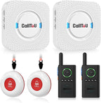 CallToU Caregiver Pager Wireless Alert Button Home Intercom System Long Range 2 Way Radio for Elderly/Patient/Pregnant/Home/Office