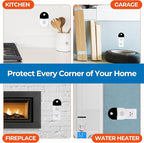 Plug-in Carbon Monoxide Detector – UL 2034 Certified with Loud Audible and Visual Alarm at 300 PPM – Continuous Low-Level CO Detection, Durable Design – Perfect for Homes, Kitchens, RVs, and Travel