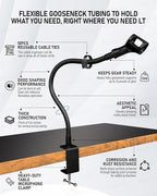 9-INCHS Flexible Gooseneck Microphone Stand with Heavy Duty Desk Clamp for Podcast, Meetings, Lectures, Radio Broadcasting Studio, Live Broadcast Equipment, TV Stations