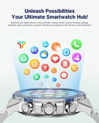 SOUYIE Smart Watch for Men,1.43''AMOLED Screen with 24 Hours Healthy Monitor, 100+ Sports Modes Fitness Tracker Watch, High-Capacity Battery Pedometer Calorie Smartwatch Compatible Android iOS