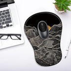 YIWEI Ergonomic Mouse Pad with Wrist Rest - Comfortable Office Mousepad with Memory Foam Wrist Support for Carpal Tunnel Relief, Mouse Pads with Non-Slip Base for Gaming and Home (Sunset)