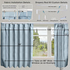 SmartWings Automatic Curtain Opener with Drapery, Motorized Vertical Blinds with Remote, Electric Closet Doors Sliding Panels Compatible with Alexa Google Homekit, 90% Blackout Light Blue