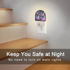 sndheke Glowing Purple Butterflies Night Light Plug into Wall, Neon Butterfly Dusk to Dawn Night Light Plug in,0.5w Energy Saving Sleep Friendly NightLight for Kids Boys Girls Home Decor
