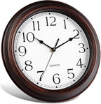 KECYET Wall Clocks Battery Operated Silent Non-Ticking Wall Clock 8.5 Inch Small Vintage Retro Rustic Style Decorative for Kitchen Living Room Home Office (Bronze)