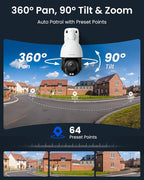 REOLINK RLC-823S2 Smart 4K/8MP UHD PTZ Security Camera with Cutting-Edge 16X Optical Zoom and 3D Zoom, Color Night Vision with Spotlights, Person/Vehicle/Animal Detection, 2 Way Talk, 24/7 Recording