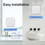 EINTTAX 4 Inch Exhaust Fan, 56CFM Wall Mount Bathroom Exhaust Fan with Timer and Backdraft Damper, Quiet Window Mount Extractor Ventilation Fan for Bathroom Kitchen Garage, 12W, White
