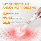 Heavy Duty Handheld Steam Cleaner, 15s Heat-Up, 9-Level Adjustable 2500W Pressurized Steamer for Cleaning with 14 Accessories, Multipurpose Portable Steam Cleanr for Home, Car, Grease, Grout（Orange）