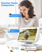 【2K】 Solar Security Cameras Outdoor Wireless, 2 Pack Outdoor Camera Wireless Solar Powered, Pan Tilt 360°WiFi Camera with Color Night Vision/PIR Sensor/2-Way Audio/Alexa/Google Assistant