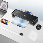 Bonsaii Laminator, 9 Inch 4 in-1 Thermal Laminator Machine Never Jam Technology with 40 Laminting Sheets, Paper Cutter, Corner Rounder for Home Office School Business