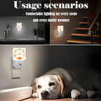 FSHVQKD Hello Autumn Night Light,Plug Into Wall with Dusk to Dawn Light Sensors, Warm Nightlights for Bedroom, Bathroom, Hallway, Kitchen, Gifts Ideal for Boys Girls Women Men