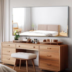 CILIBER Beveled Bathroom Mirror, 30x60 Large Frameless Mirrors for Over Sink, Upgraded Shatterproof Beveled Frameless Vanity Mirror for Bathroom,Bedroom,Living Room and Entryway