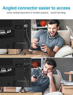 XAOSUN Right Angle HDMI 2.0 Cable 10 FT, 18Gbps High Speed HDMI Cord Support 4K@60Hz,3D 1080P,HDR,ARC,90 Degree HDMI Cable for MacBook pro 2023,Monitor,ps4/5,Xbox,Fire TV and More