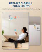 DEWENWILS Remote Control Light Socket, Wireless Remote Control Lamp Bulb Socket with Switch for Pull Chain Light Fixtures, 100FT Range, No Wiring Needed, ETL Listed(Shorter Version)
