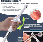 SonTiy Handheld Bidet Sprayer for Toilet, White Cloth Diaper Toilet Sprayer Attachment with Backflow Preventer, Adjustable Water Pressure Toilet Jet Spray for Feminine Wash
