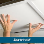 Genesis 2ft x 2ft Stucco Pro Black Ceiling Tiles - Easy Drop-in Installation – Waterproof, Washable and Fire-Rated - High-Grade PVC to Prevent Breakage - Package of 12 Tiles
