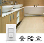 ECOELER Motion Sensor Light Switch, Occupancy & Vacancy Model Motion Activated Wall Switch, Single Pole Sensor Switch for Laundry, Garage, Neutral Wire Required, UL & FCC Listed