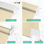 Kilonity Motorized Roller Shades, Light Filtering Remote Control Custom Window Shades Compatible with Alexa Google Assistant via RF Hub, Rechargeable Electric Blinds for Windows (Beige)