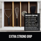 GORILLA GRIP powerGRIP Drawer Shelf and Cabinet Liner, Thick Strong Hold, Non-Adhesive Liners Protect Kitchen Cabinets and Cupboard, Bathroom Drawers, Easy Install, Breathable Mat, 17.5" x30', Brown