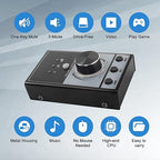 XMSJSIY USB Volume Knob Controller Multimedia Computer Sound Controller with Play/Pause/Back/Forward Function,One-Click Mute for Phone PC Speaker Audio Adjustment