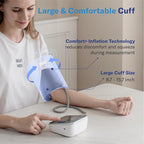 Alcedo Blood Pressure Monitor for Home Use, Automatic Digital BP Machine with Large Cuff for Upper Arm (Black Backlit Screen)