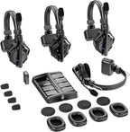 Hollyland Solidcom C1 Wireless Headset Intercom System 4-Person Full Duplex 1100ft Team Communication Group Talk Single-Ear Headset with 1 Master & 3 Remote Headsets