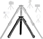 LEOFOTO Aluminum Mini Table Tripod, Weight 162g/0.35lb, Maxload 5kg/11lb, Foldable Stand, Compact Camera Spider Tripod, for Camera/Phone/Live Stream Light/Projector MT-03 Lightweight Version (MT-03S)