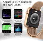 2025 Smart watches for Women with Blood Pressure Monitor, 1.9" AMOLED DA GPT AI Voice Smartwatch, 24/7 Heart Rate Stress Sleep Monitor,123 Sports Modes, IP68 Waterproof Fitness Tracker for Android iOS