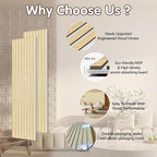 ARMURO Wall Panels for Interior Wall Decor, 2-Pack Slat Wall Paneling, Oak Wood Veneer Acoustic Wall Panels - Wall Slats 12.6" W x 94.5