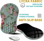 Hokafenle Ergonomic Mouse Pad Wrist Support, Wrist Rest Mousepad for Carpal Tunnel Pain Relief with Integrated Memory Foam Slope Massage Bulge (11.8x7.9 inch,Graceful Peony