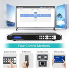 MT-VIKI 4x4 8K UHD HDMI 2.1 Matrix Switcher with Audio De-embedder, 8K@60Hz and 4K@120Hz, EDID, RS232, LAN Port, APP (4 in 4 Out)