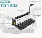 Rayson TD1202 Binding Machine, 3:1 Pitch Wire Binder, Punching 12 Sheets/Binding 120 Sheets with Sturdy Metal Construction