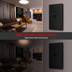 ENERLITES Screwless Toggle Switch Wall Plate, Child Safe Light Switch Cover, Standard Size 1-Gang 4.68" x 2.93", Unbreakable Polycarbonate Thermoplastic, UL Listed, SI8811-BK, Glossy, Black