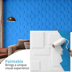 Art3d 100 Pack Decorative 3D Wall Panels, 97 Sq.Feet PVC Interior Wall Décor, 11.8"x11.8", White