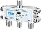TKCHAX 3 Way Coaxial Cable Splitter,Support 10-2602MHz, RG6 Compatible, Nickel-Plated for Cable Splitter,Work with CATV, Satellite TV,Antenna System and MoCA Configurations