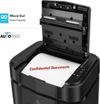 Aurora High Security 120-Sheet Auto Feed Micro-Cut Paper and Credit Card Shredder with 5 Gallon Pullout Basket / 60 Minutes/Security Level P-5