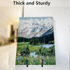 IBosins 5 Pack 16 Inch Plate Holder Display Stands, Large Metal Black Frame Stand for Picture, Book, Photo Easel, Creation, Collectibles
