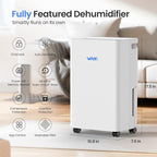 Dehumidifier for Basements, 2000 Sq. Ft., 30 Pints, Max 50 Pints 1.6L Tank, App-Controlled, With 4.9 ft Drain Hose Low noise, for Living room, Basements and Office